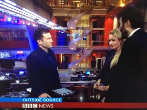 Foto fra BBC-studio