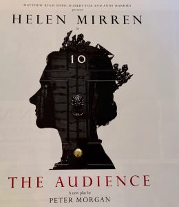 Forsiden av programmet til teaterstykket The Audience
