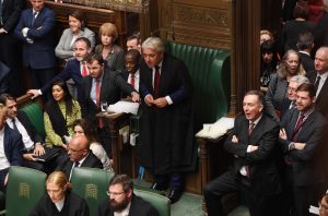 Foto av John Bercow i Underhuset.