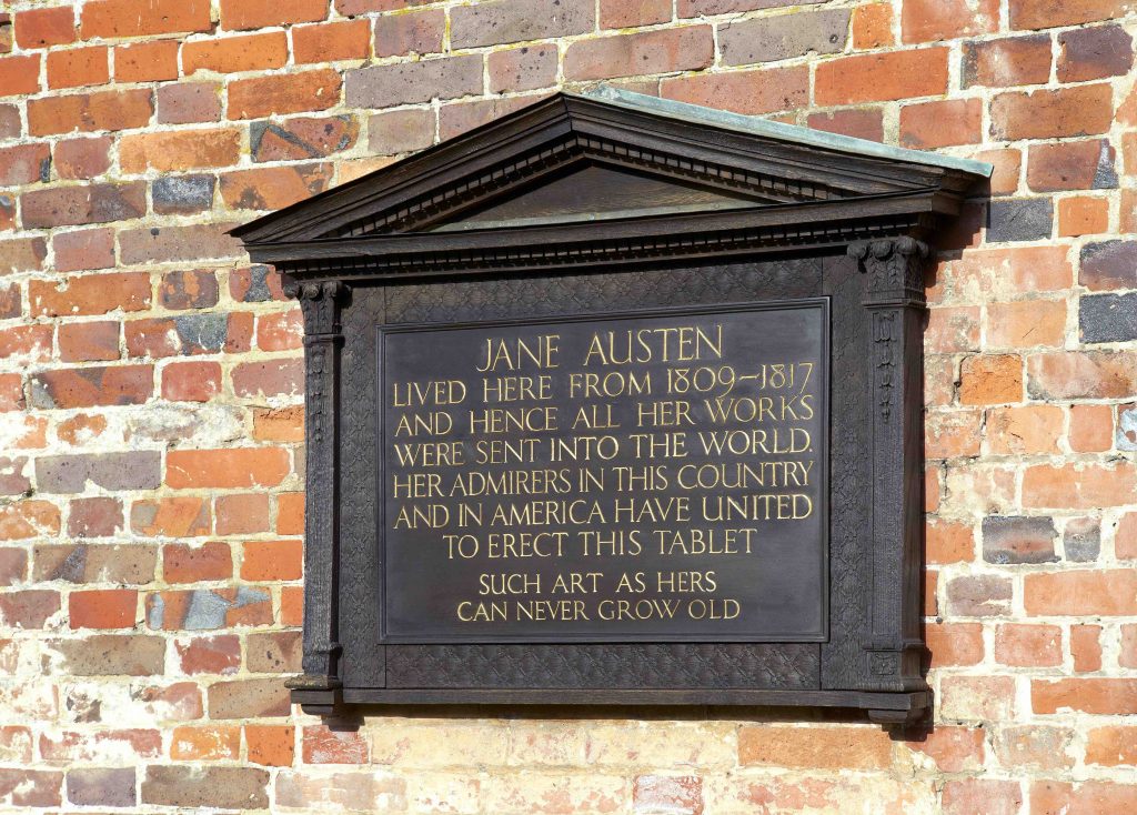 Plakett på Jane Austen´s House