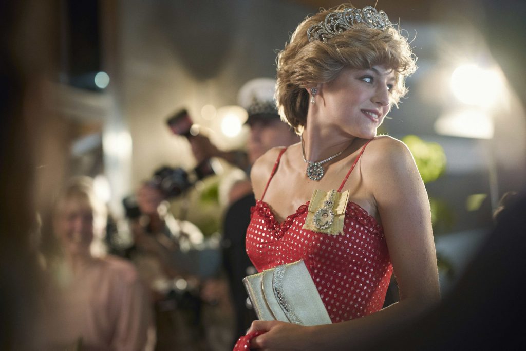 Emma Corrin som prinsesse Diana i The Crown. Foto