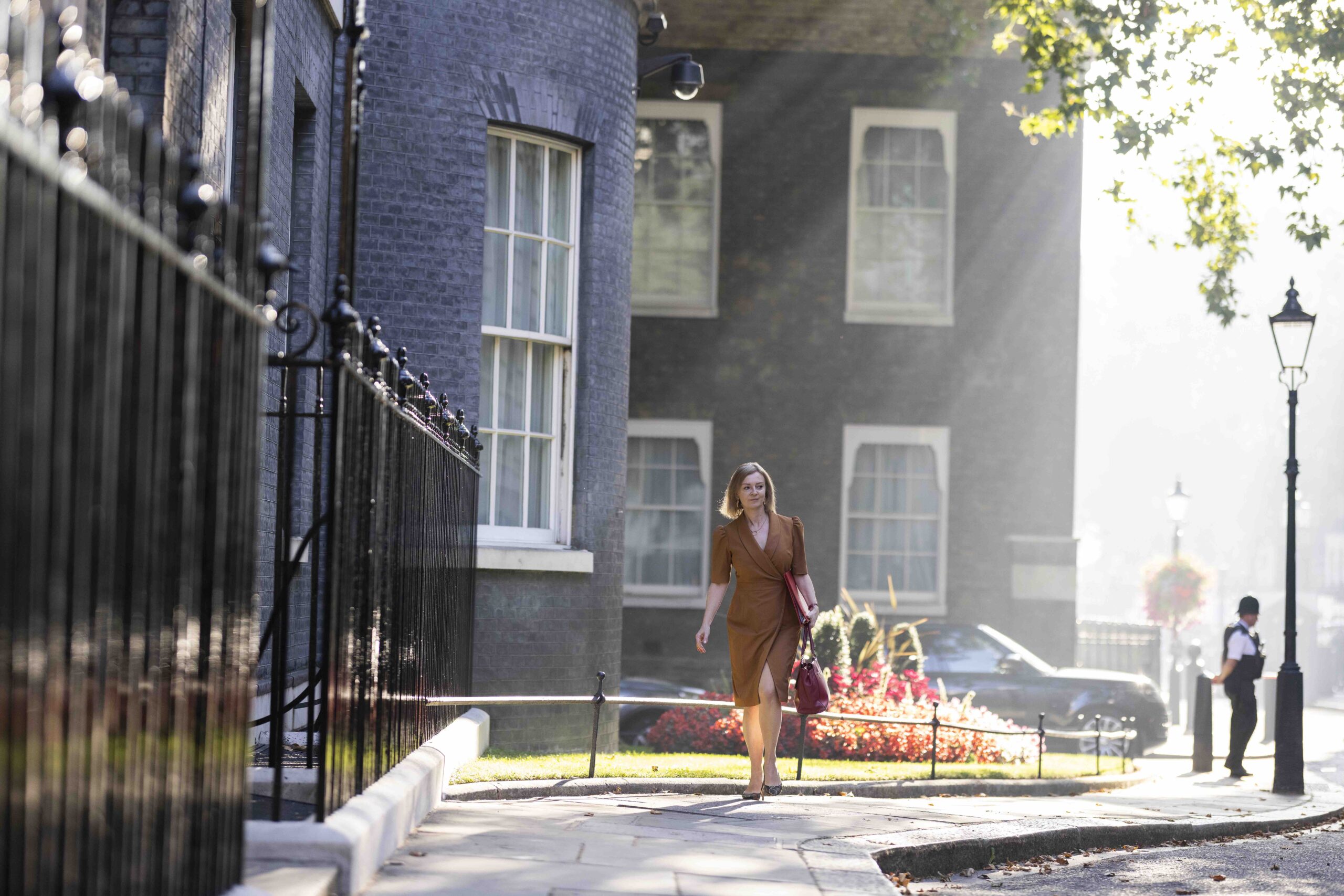 Liz Truss ankommer Downing Street 10