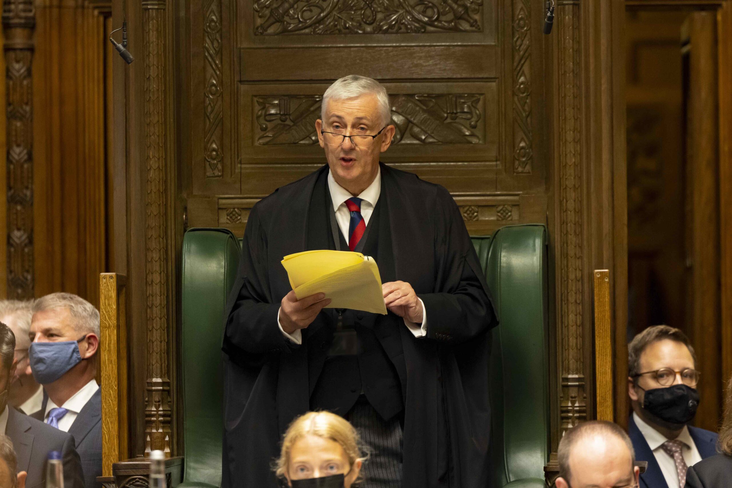 Den nåværende speakeren i Underhuset - Sir Lindsay Hoyle.