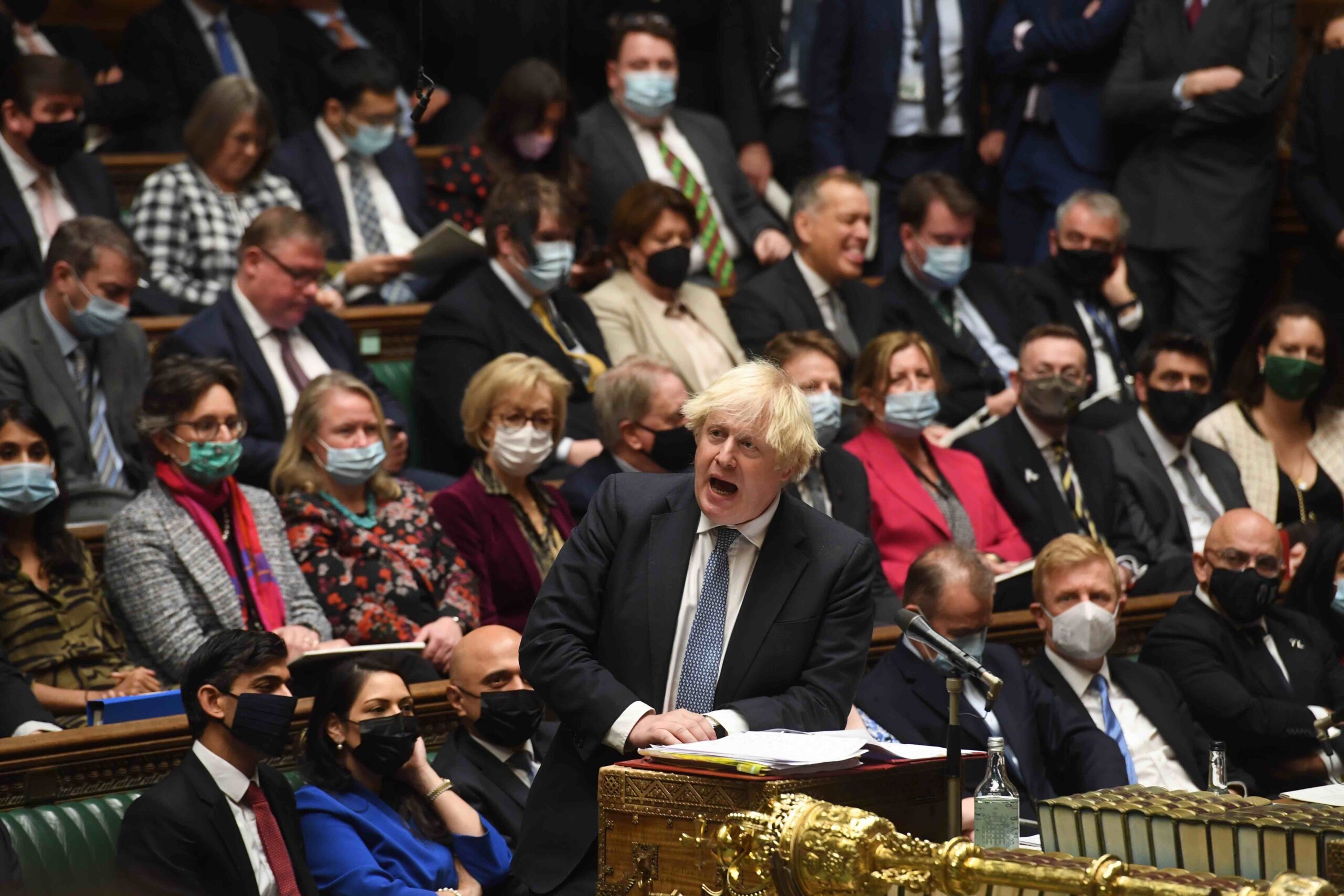 Boris Johnson i aksjon i Underhuset.